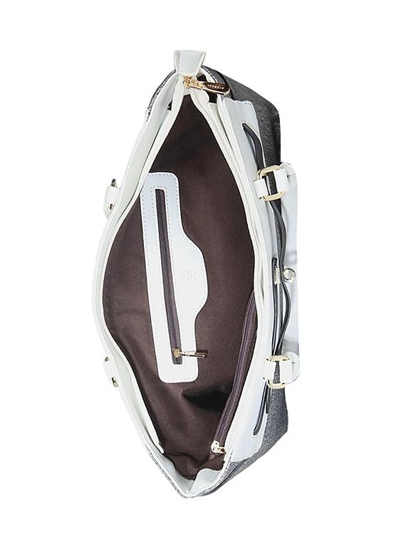 grey leatherette (pu) handbag - 15565131 - Standard Image - 2