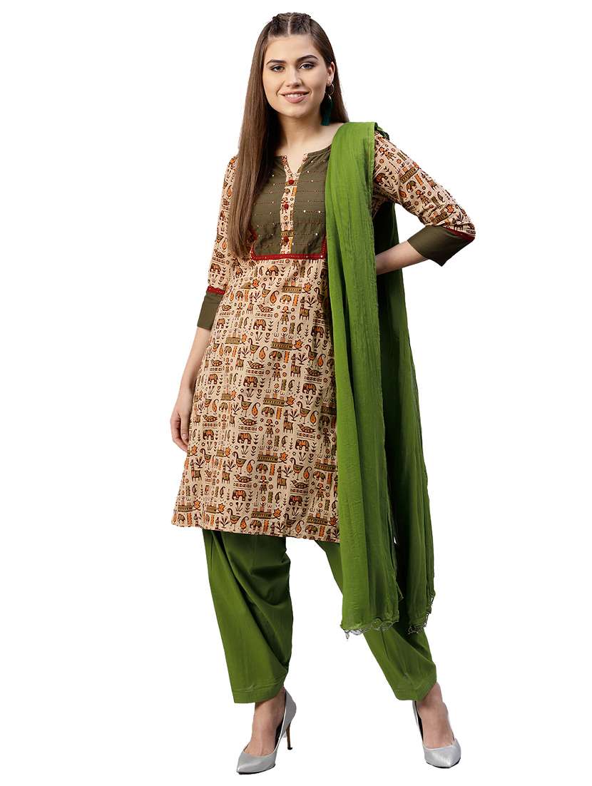 kaantha work kurta with salwar set