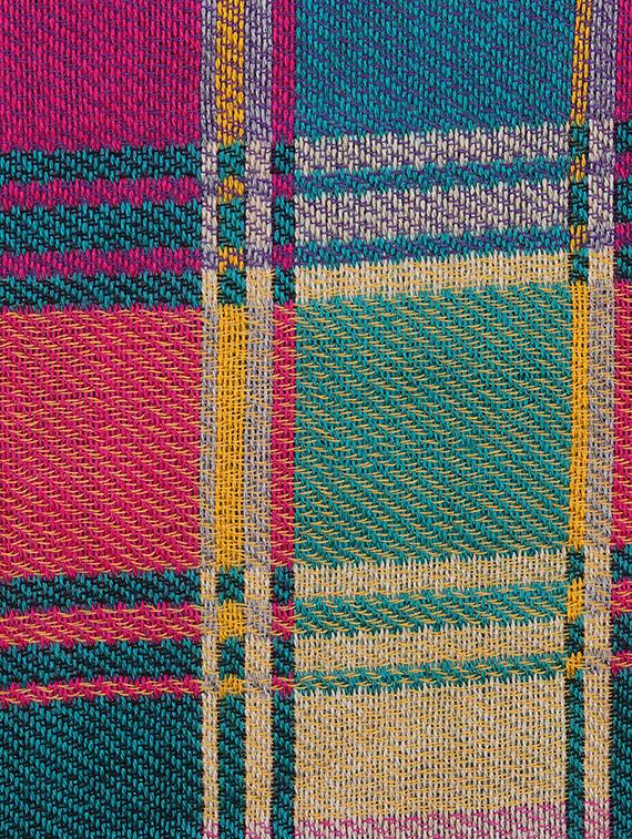 checked pattern woven shawl - 15569896 - Standard Image - 2