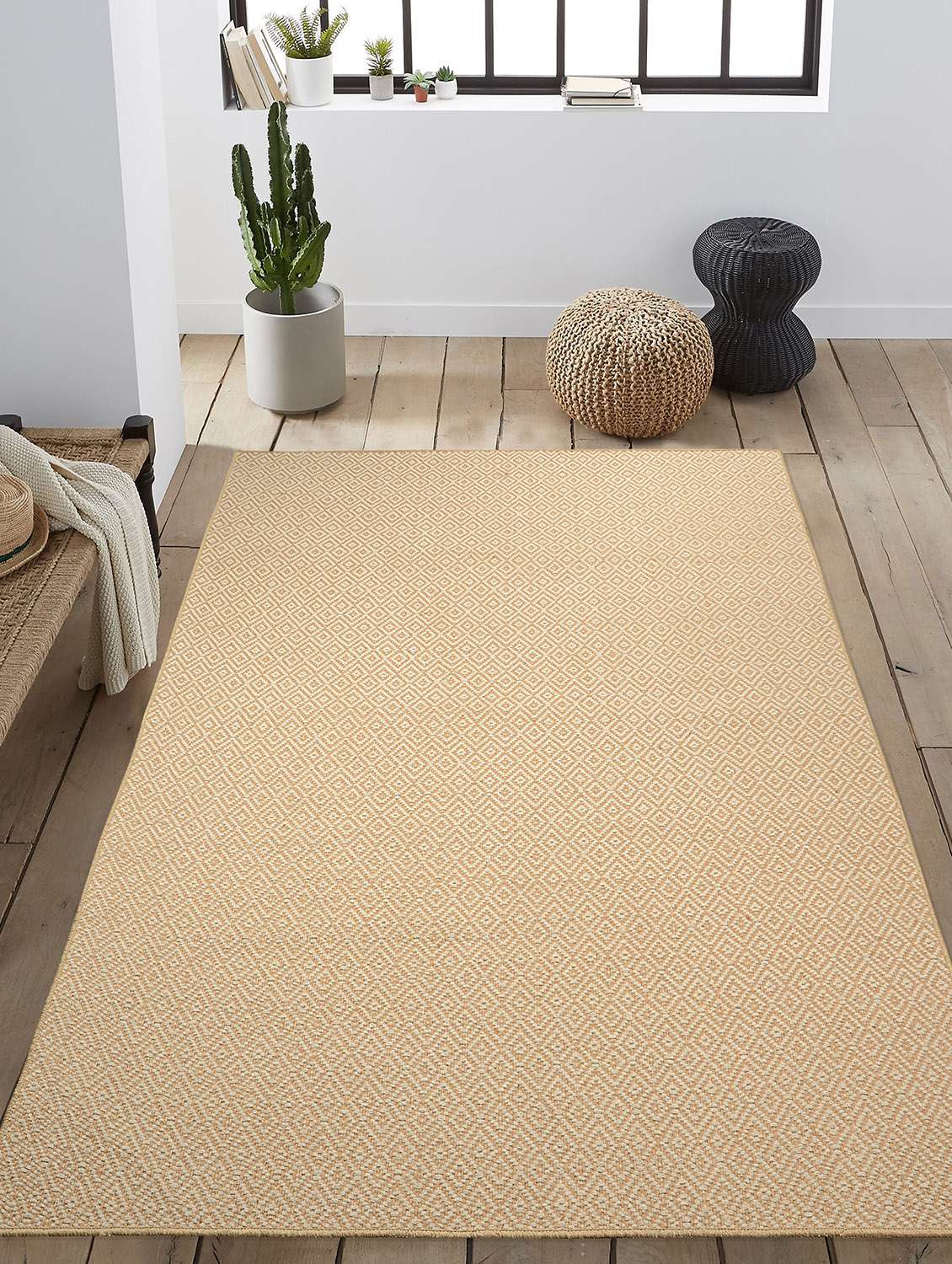 modern jute n cotton made floor carpet-  6x9ft (180x270 cm)