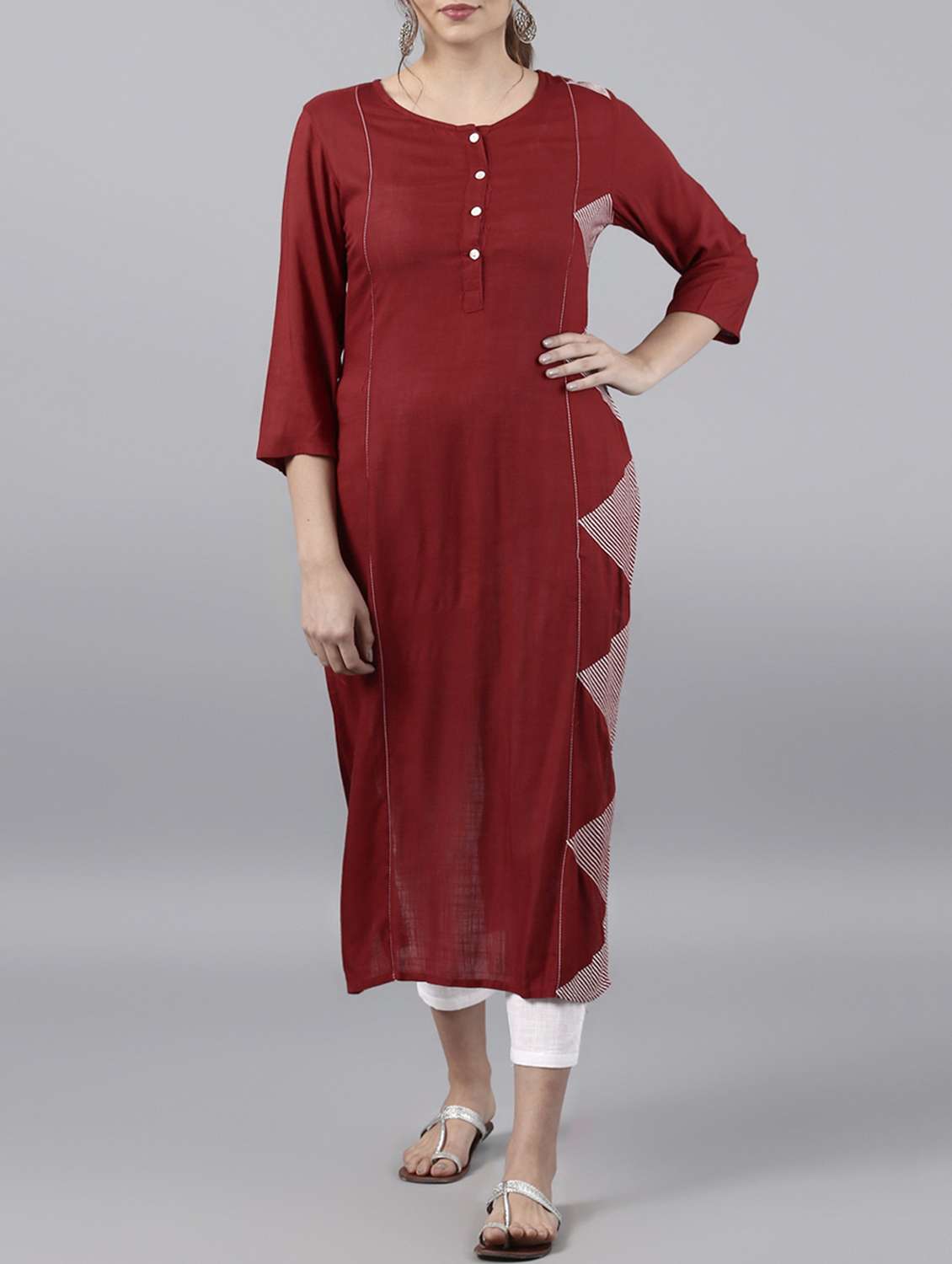 printed straight kurta