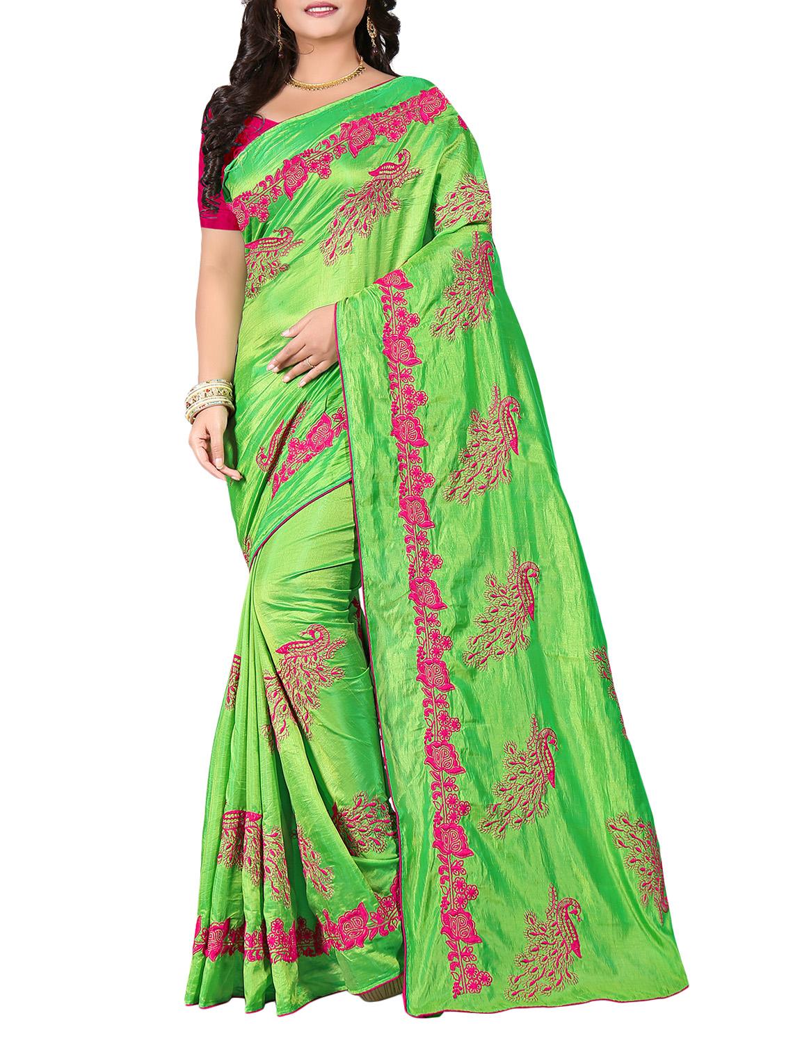 women's embroidered saree with blouse - 15576931 - Zoom Image - 0