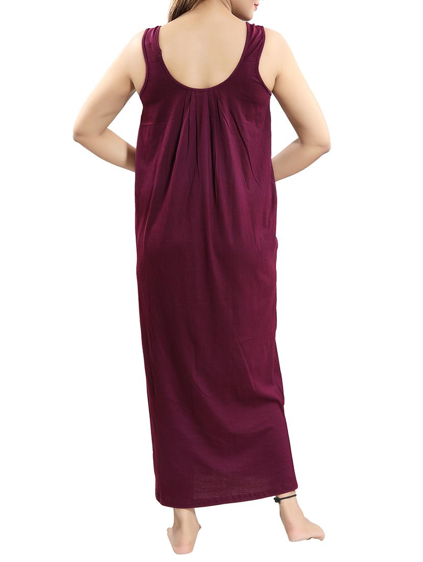 pleat detail side slit nighty - 15577517 - Standard Image - 2