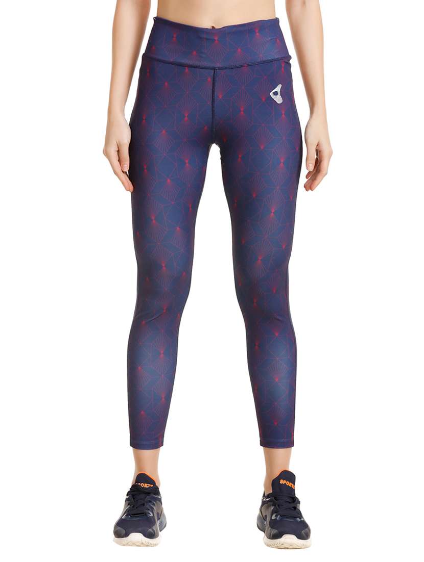 high waist geometric track pant