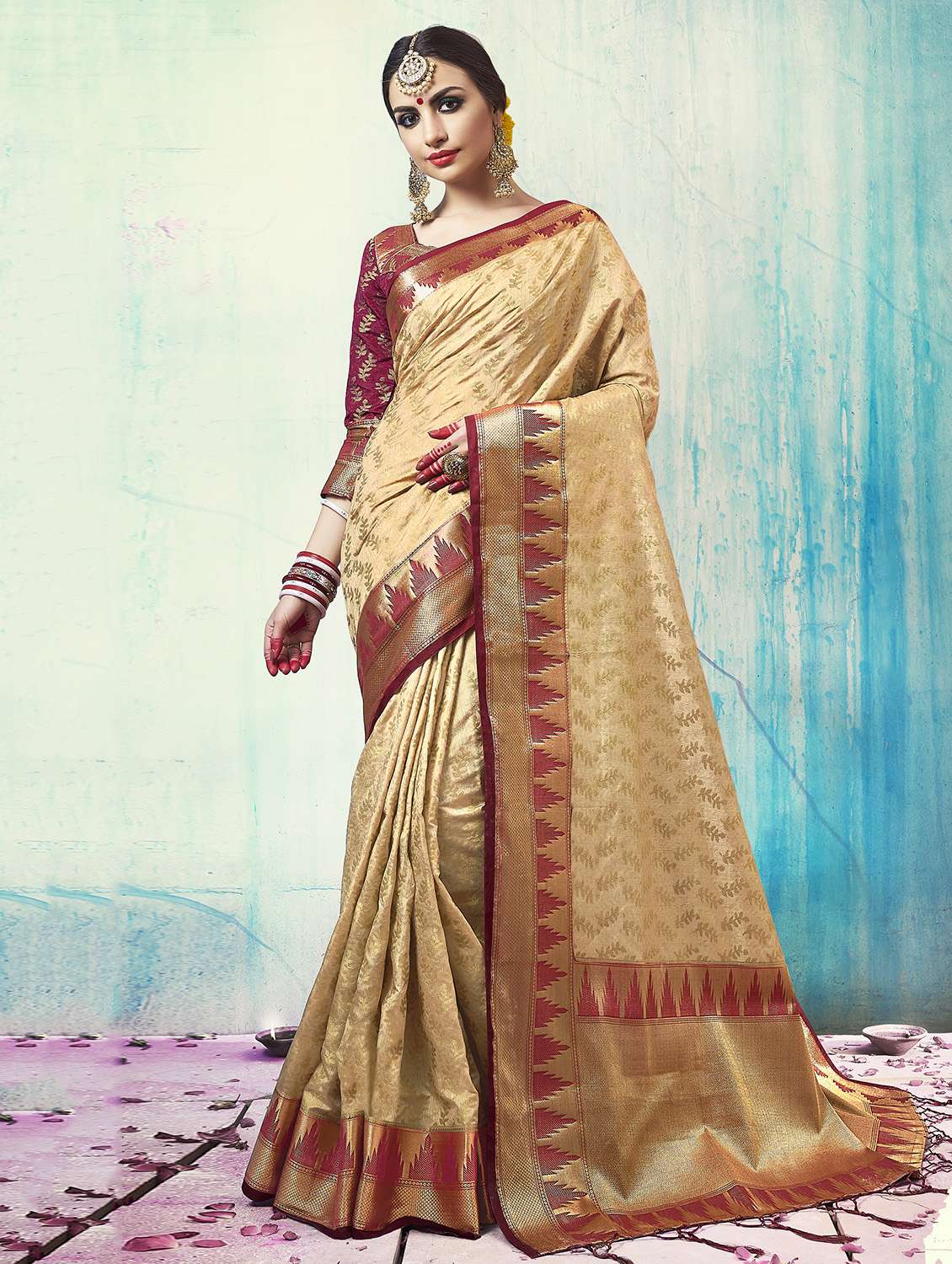 zari  woven saree with blouse