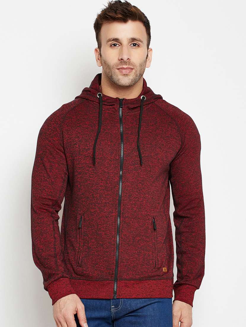 red cotton sweatshirt