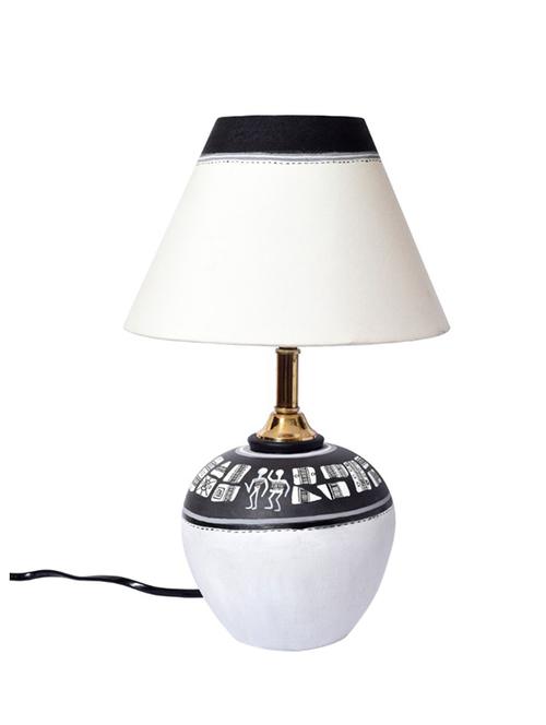 unravel india teracotta handpainted warli art table lamp - 15581225 - Standard Image - 0