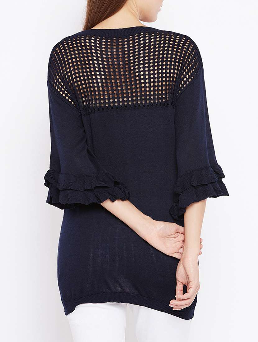 women's straight round neck top - 15581507 -  Standard Image - 2