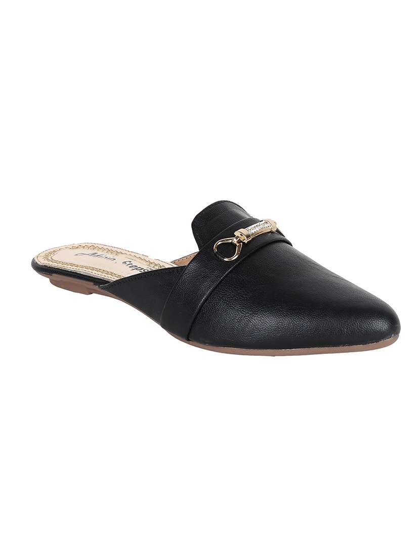 black mules sandals