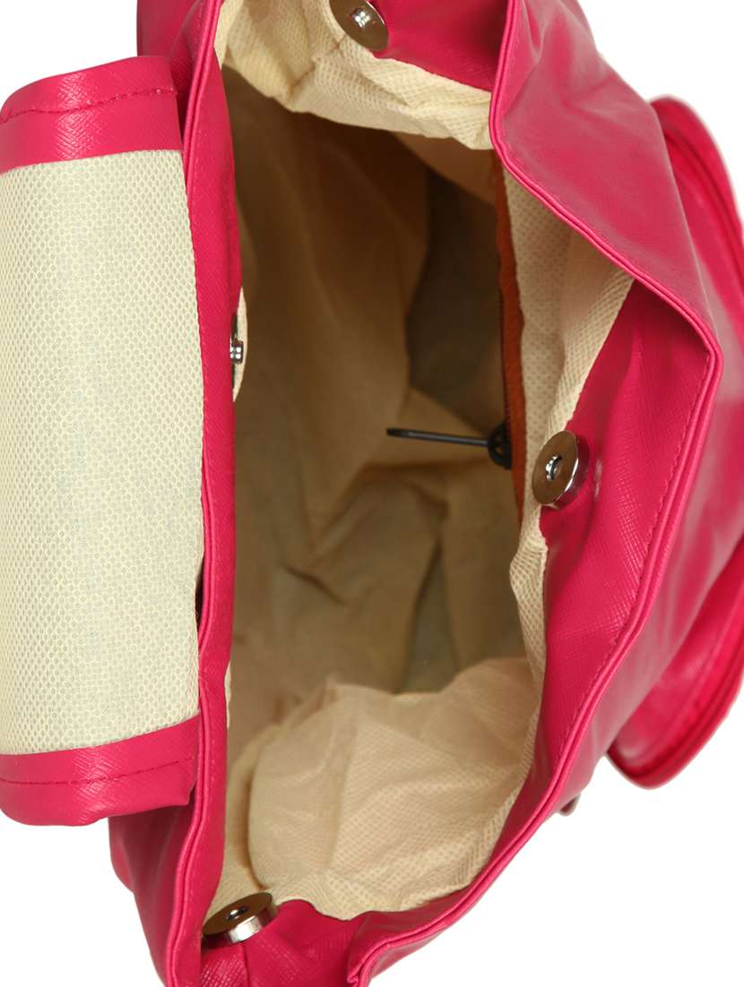 pink leatherette (pu) regular backpack - 15584052 -  Standard Image - 2