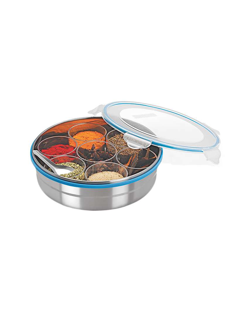 lock steel masala box /dabba/lock spice container