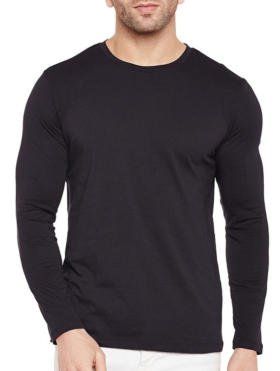 men black slim fit plain t-shirt