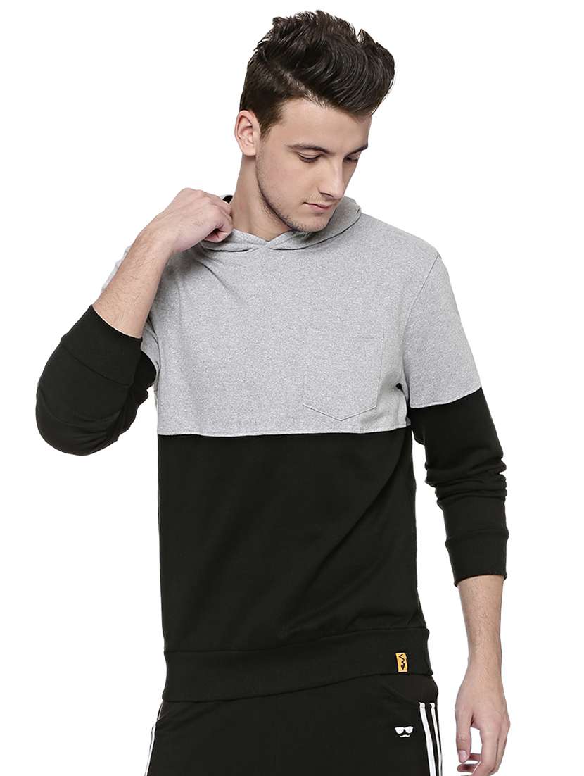 mens color block sweatshirt