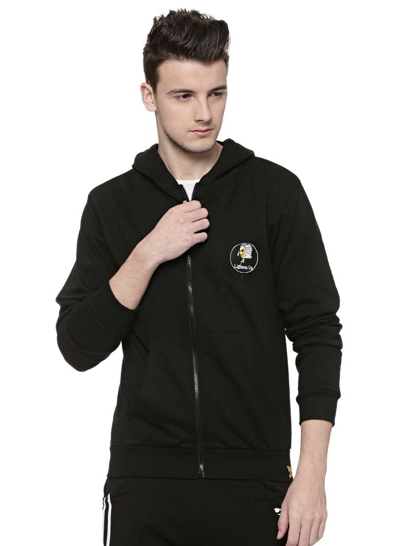 black cotton casual jacket