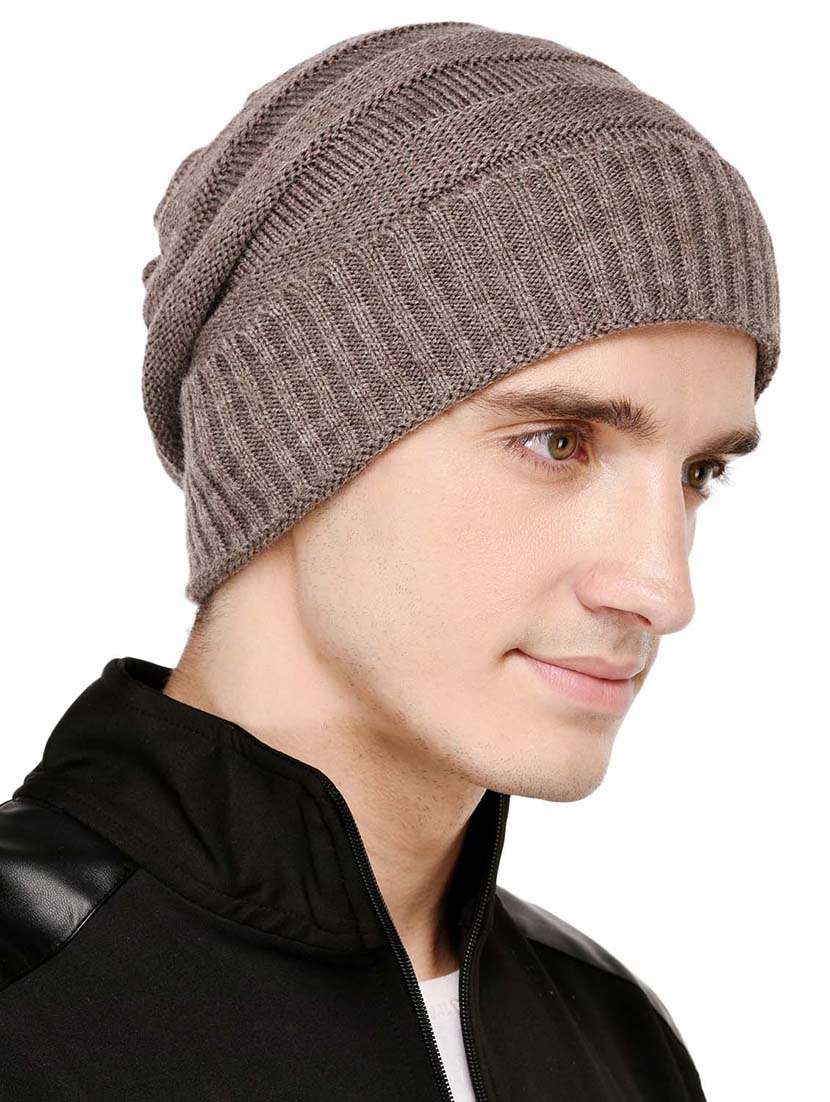 brown wool winter cap