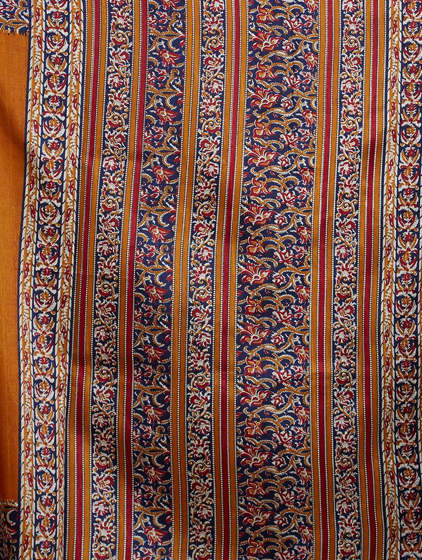 rust brown printed saree with blouse - 15589635 - Standard Image - 2