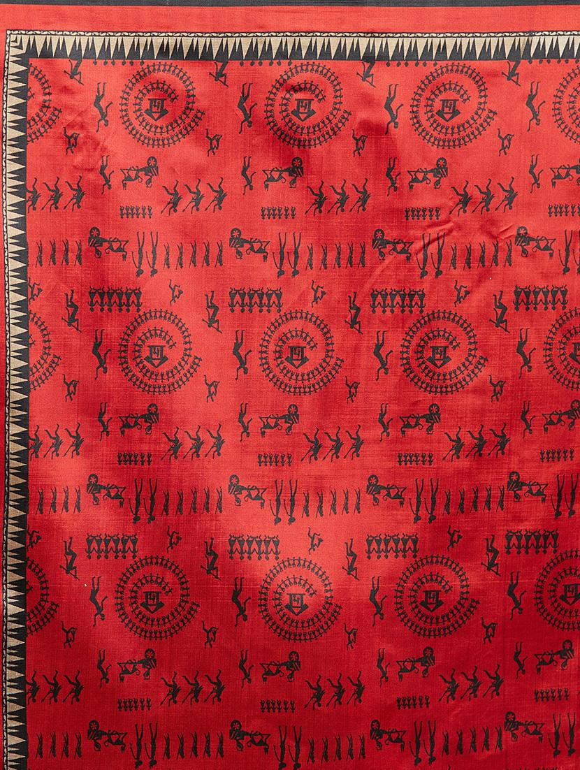 warli printed saree with blouse - 15589648 - Standard Image - 2