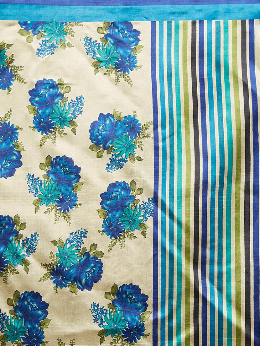 floral printed saree with blouse - 15589651 - Standard Image - 2