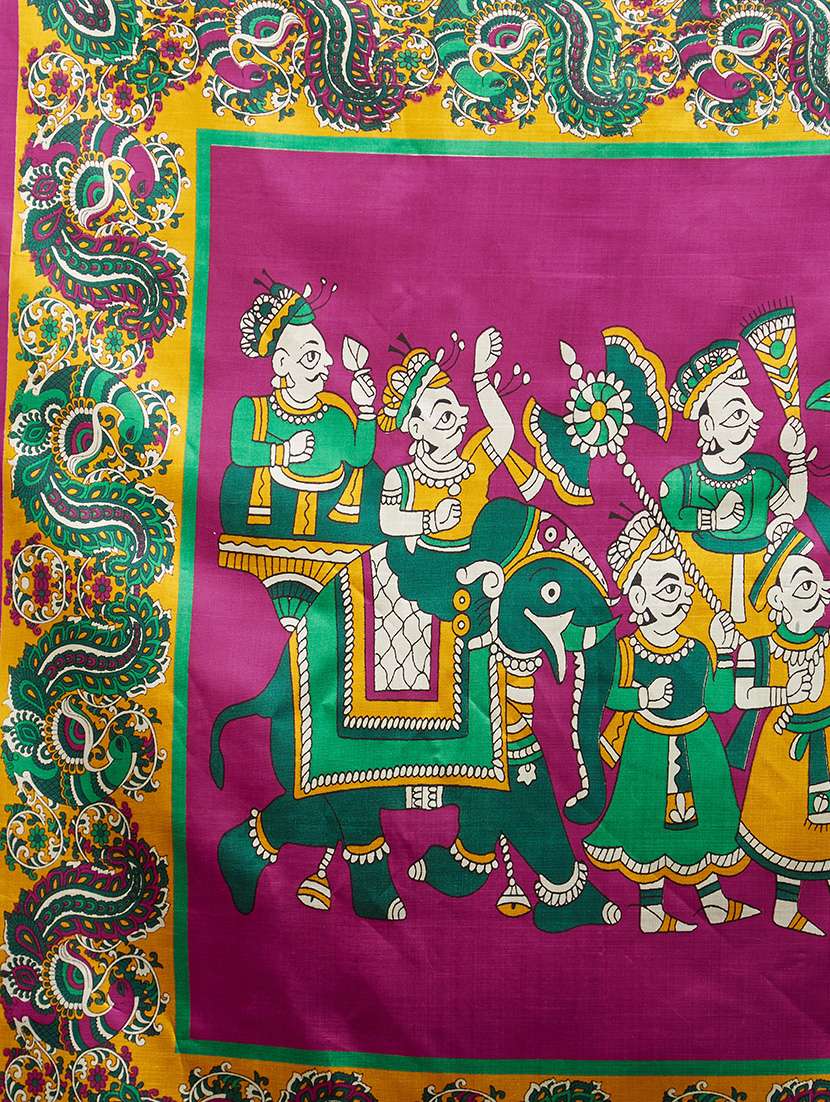 conversational printed saree with blouse - 15589656 -  Standard Image - 2