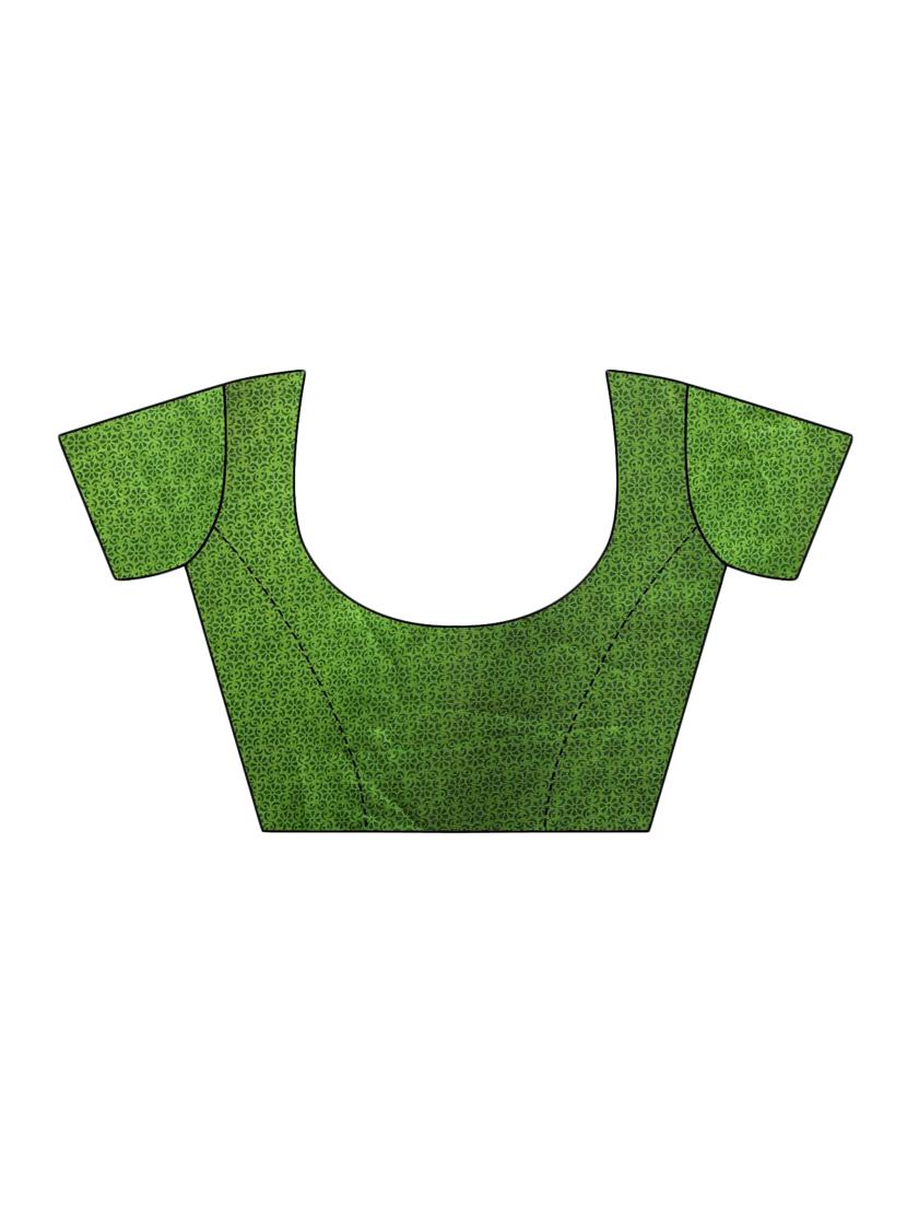 contrast bordered printed saree with blouse - 15589697 - Standard Image - 2