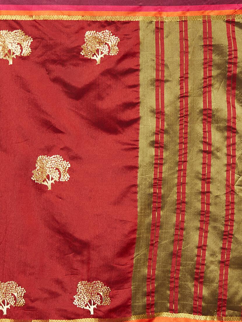 zari woven saree with blouse - 15589852 - Standard Image - 2