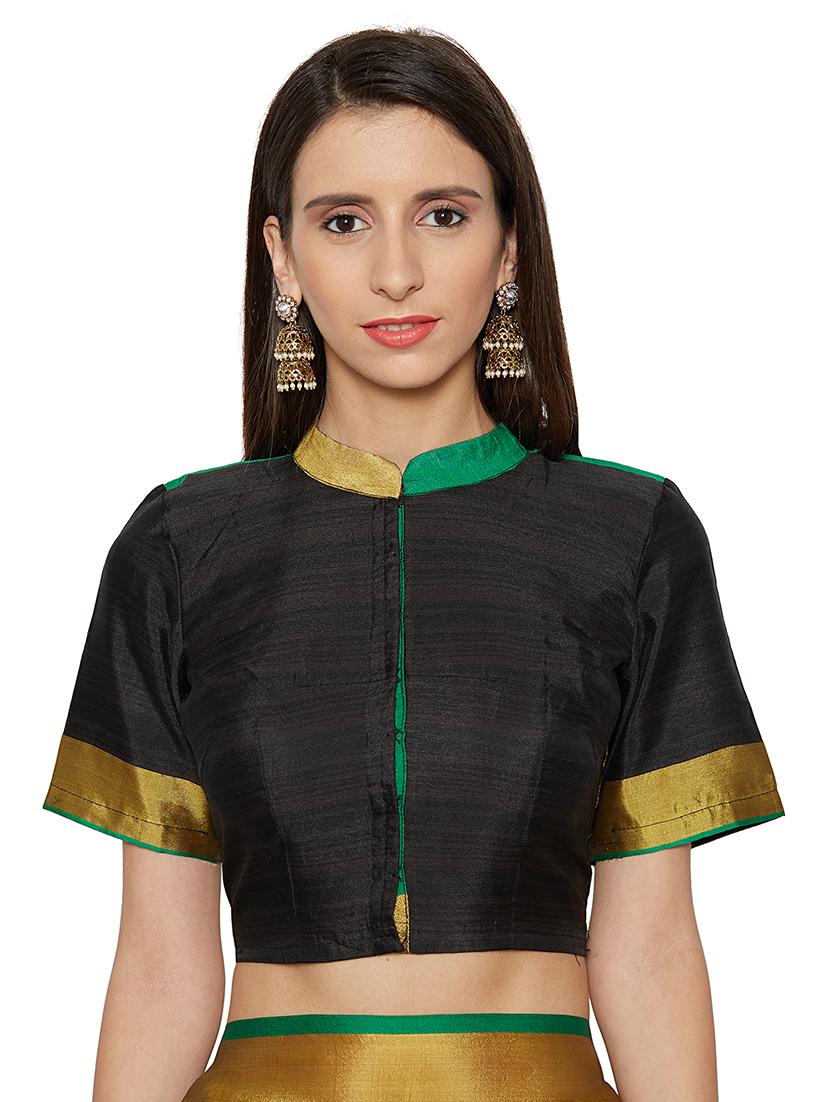 floral bordered saree with blouse - 15589880 - Standard Image - 2
