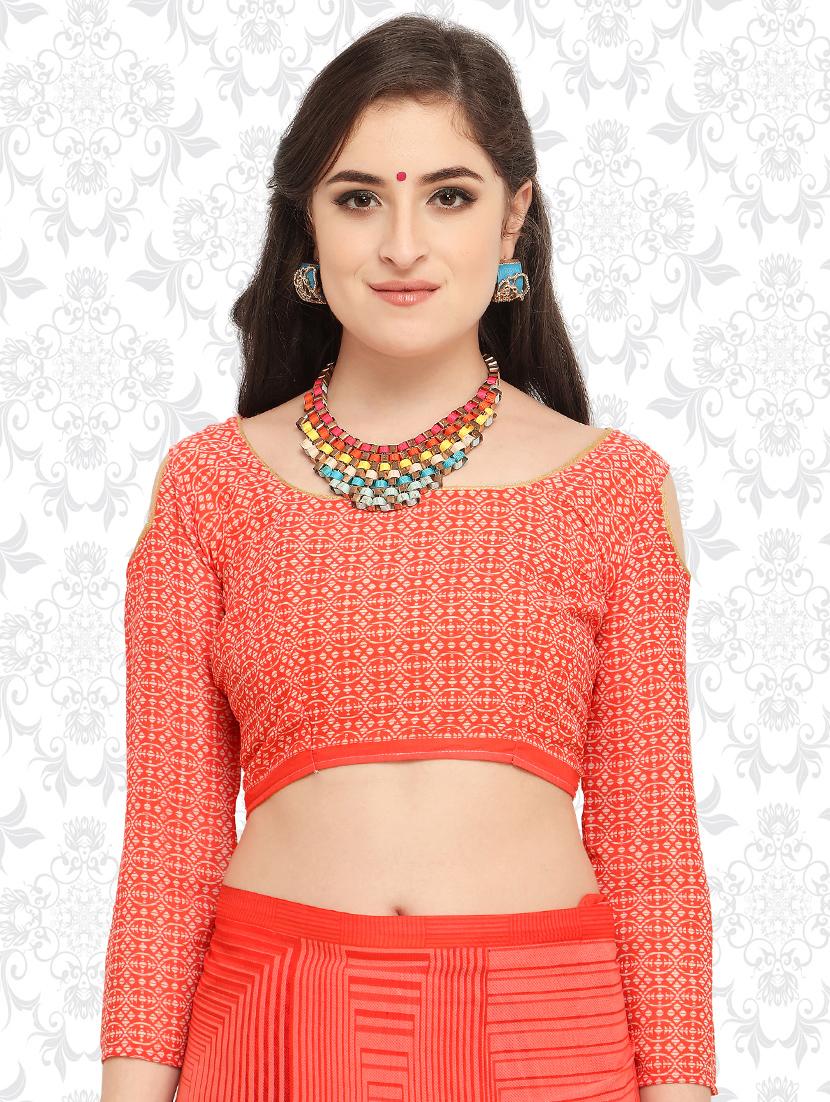 ditsy floral printed saree with blouse - 15589921 - Standard Image - 2