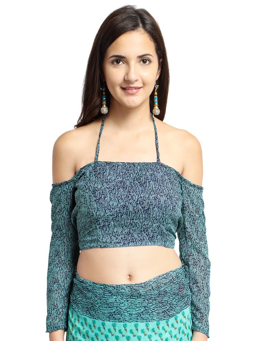 ditsy floral printed saree with blouse - 15589922 - Standard Image - 2