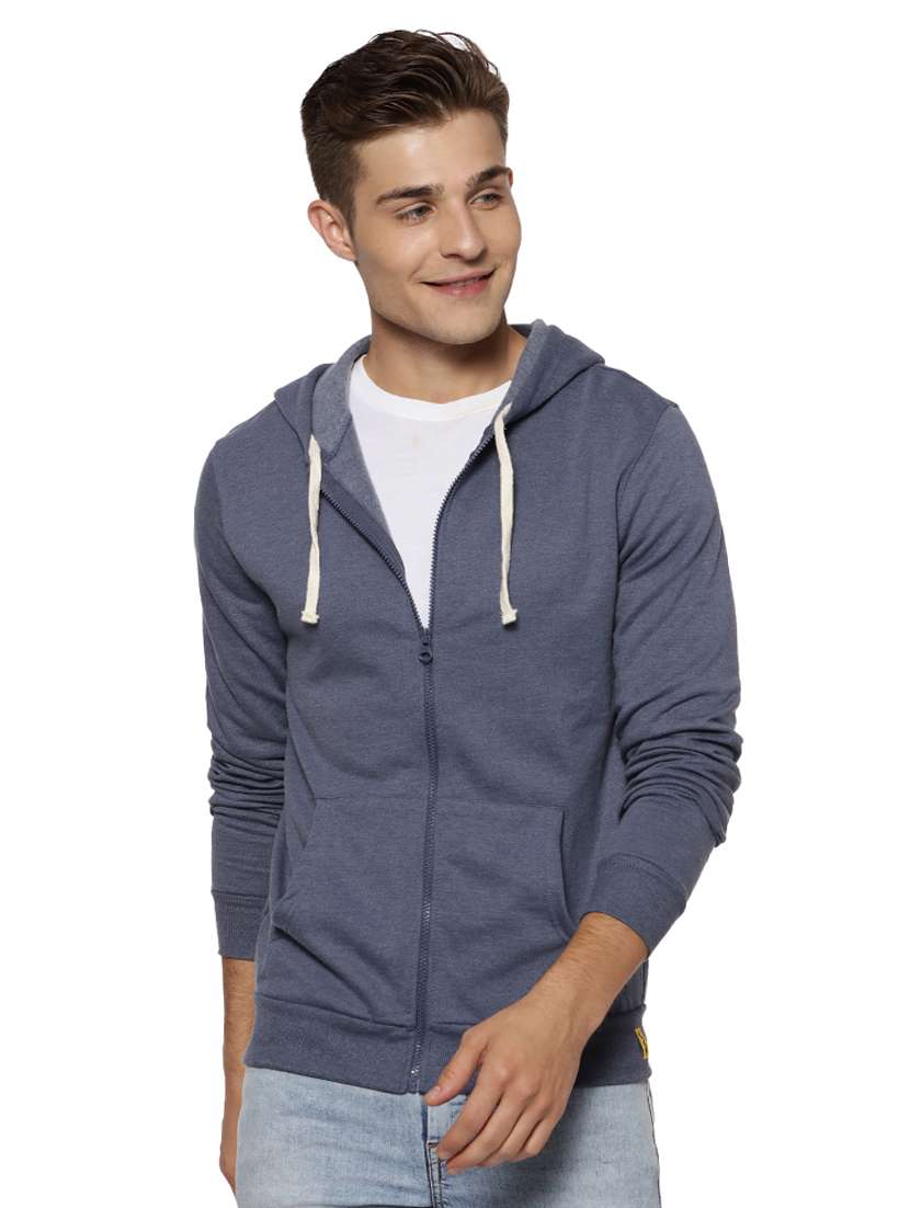 blue cotton casual jacket