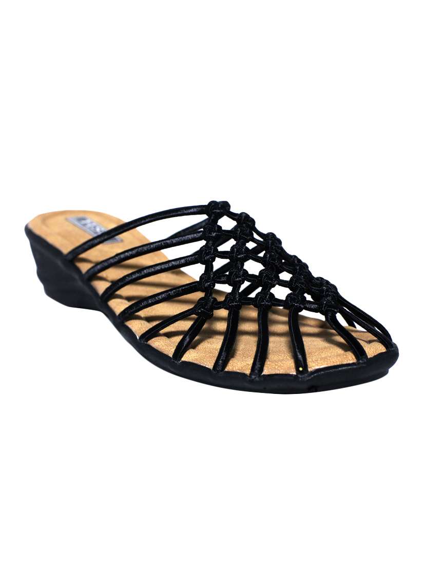 black slip on wedges