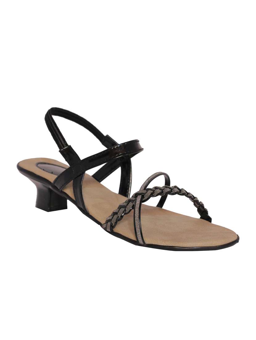 black back strap sandals