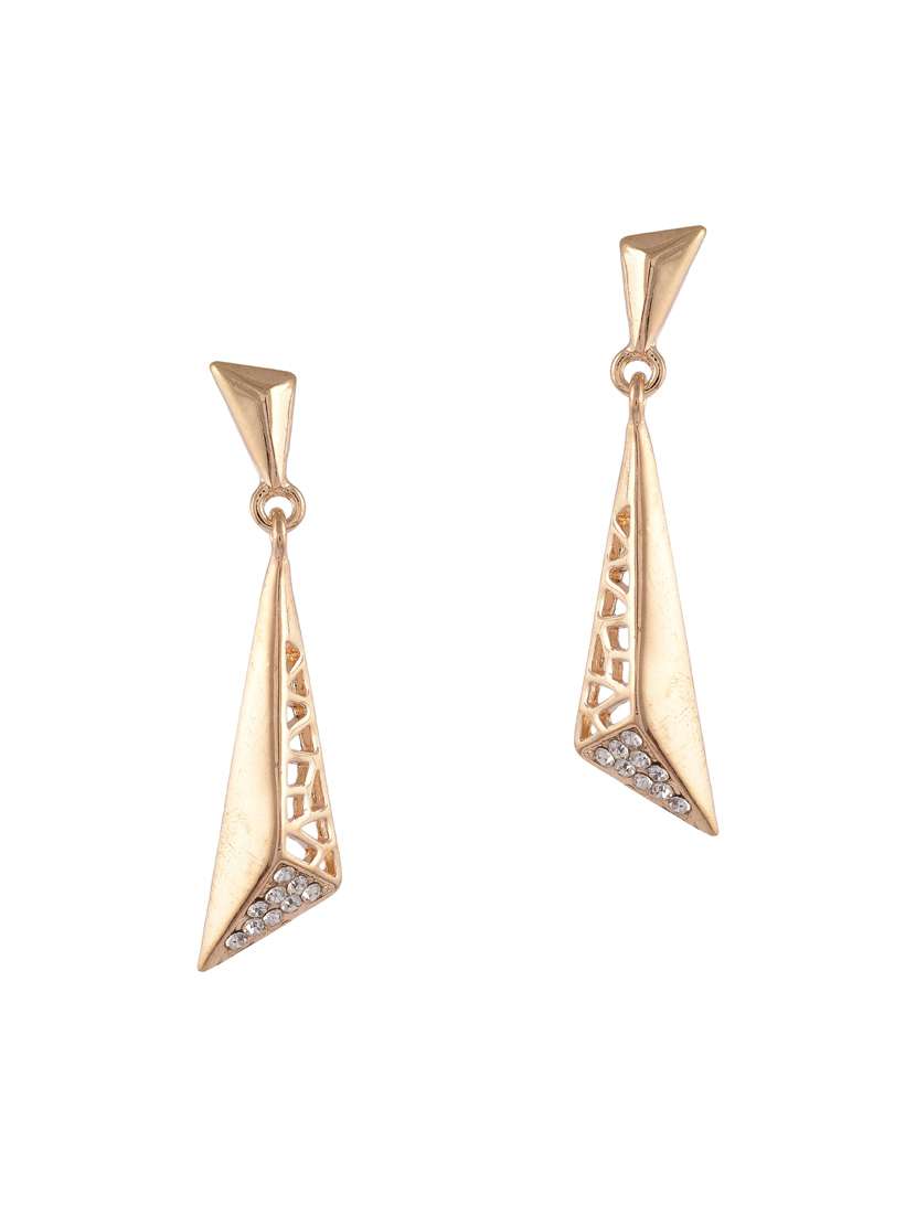 gold tone drop earrings