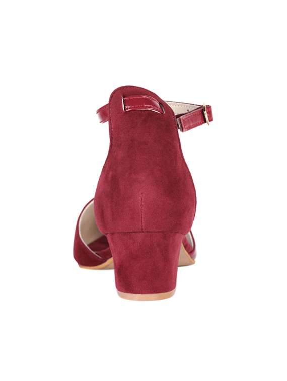 maroon ankle strap sandals - 15603819 -  Standard Image - 2