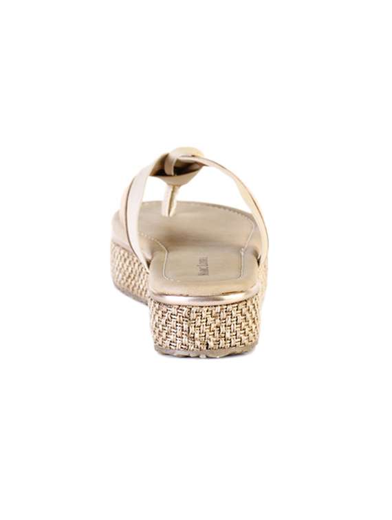 gold flat forms sandals - 15603830 - Standard Image - 2