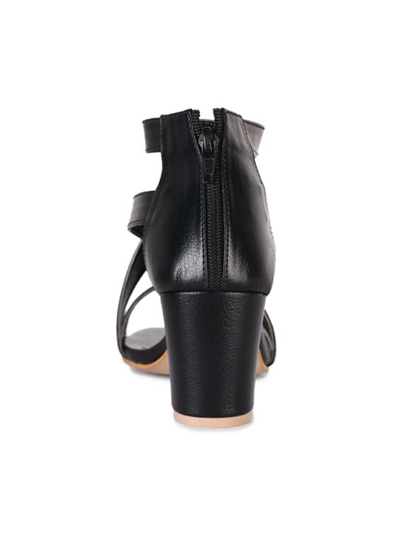 black ankle strap sandals - 15603848 - Standard Image - 2