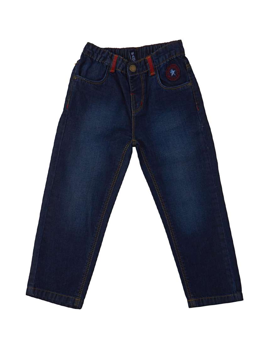 dark blue denim washed jeans