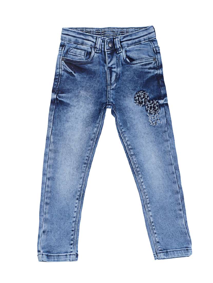 light blue denim washed jeans