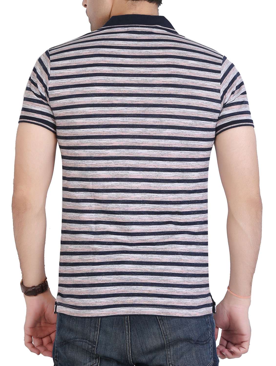 multi colored striped polo t-shirt - 15604769 -  Standard Image - 2