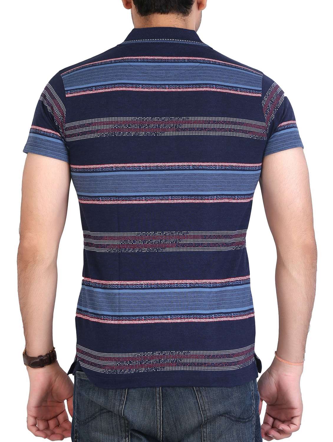 blue cotton polo t-shirt - 15604774 - Standard Image - 2
