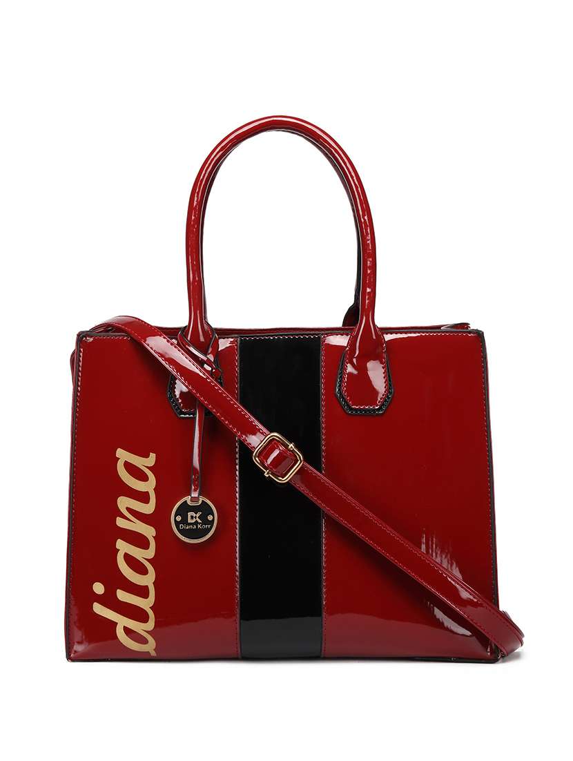 red leatherette (pu) handbag