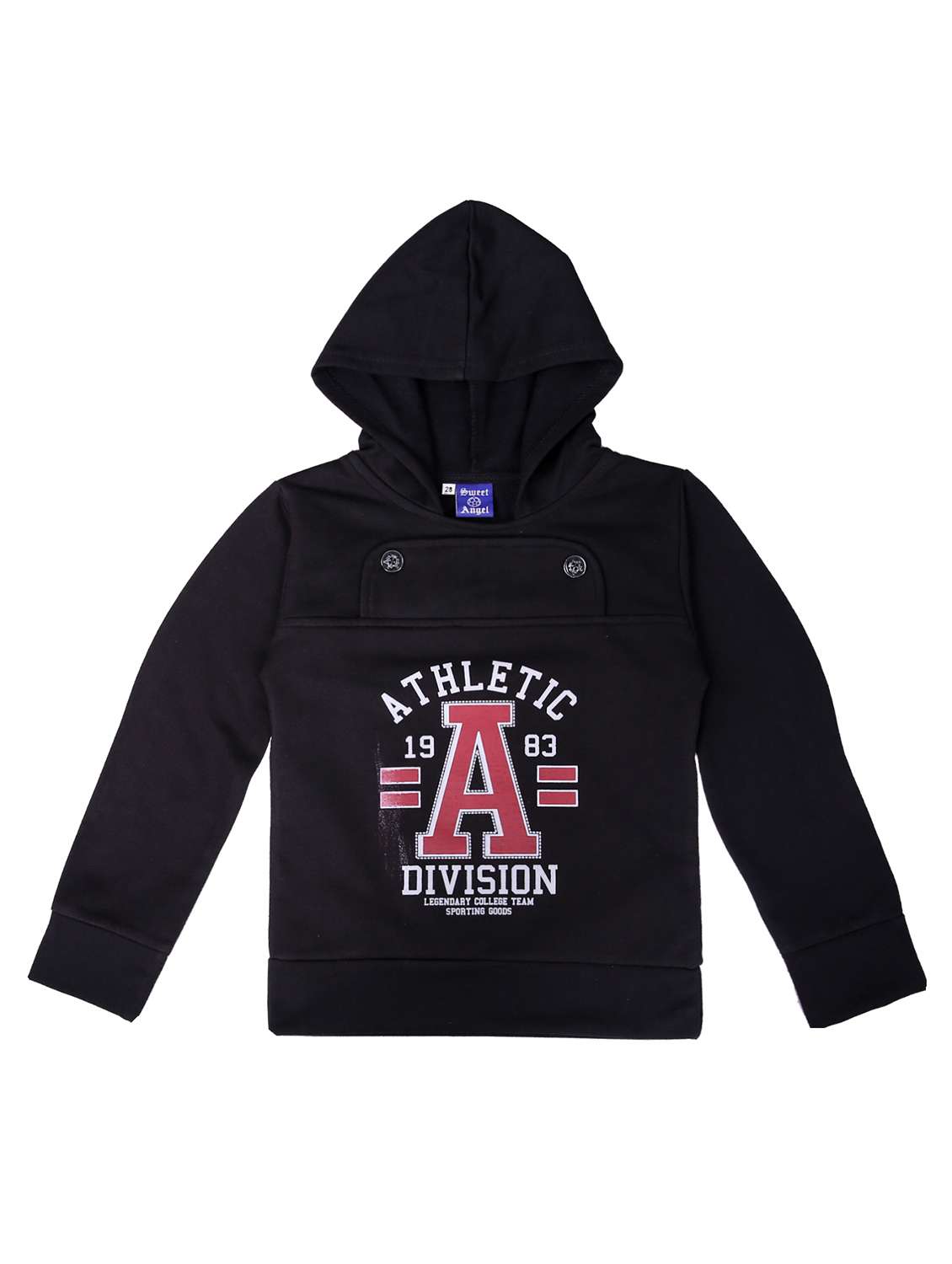 black fleece sweatshirt
