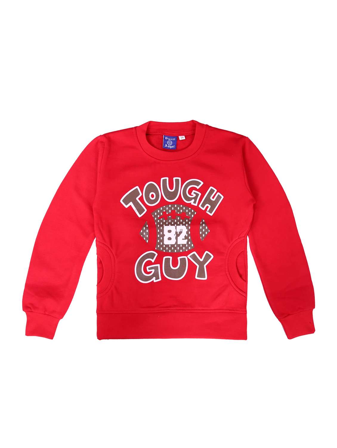 red fleece sweatshirt