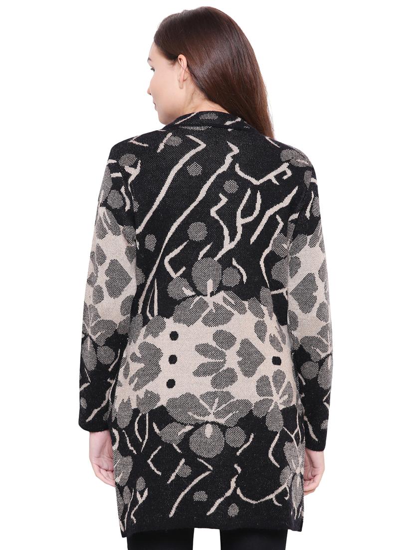 floral acrylic cardigan - 15607343 - Standard Image - 2
