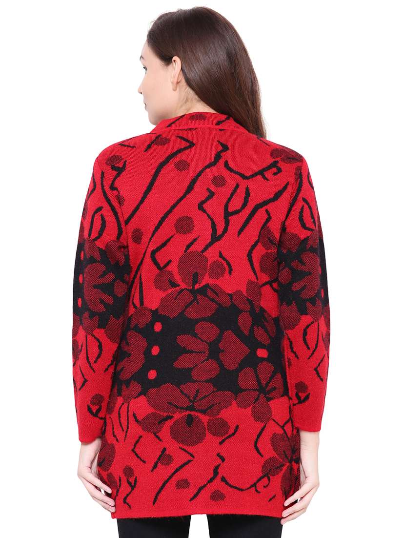 floral acrylic cardigan - 15607344 - Standard Image - 2