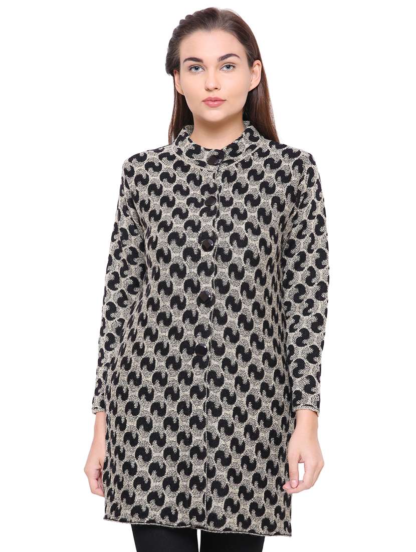 side slit acrylic cardigan