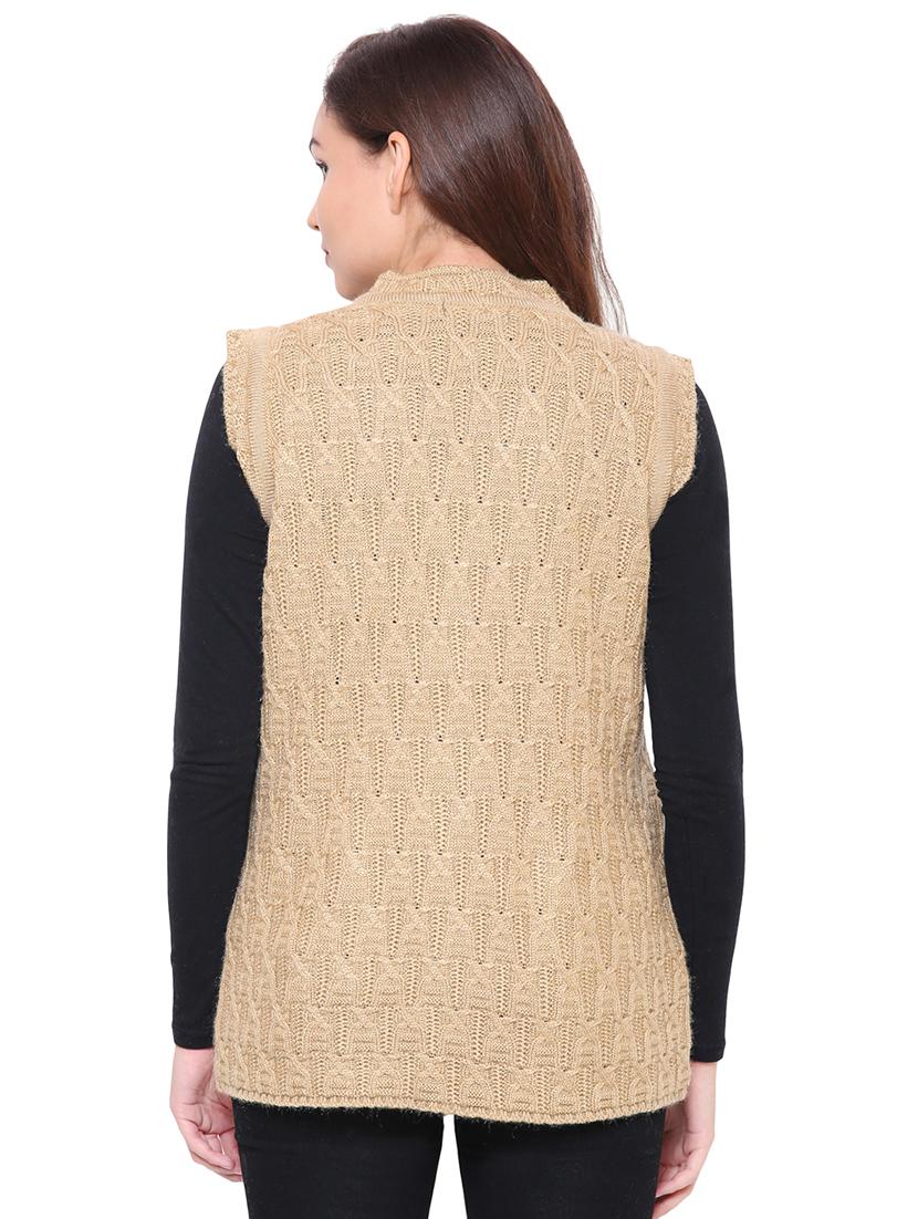 cable knit sleeveless cardigan - 15607373 - Standard Image - 2