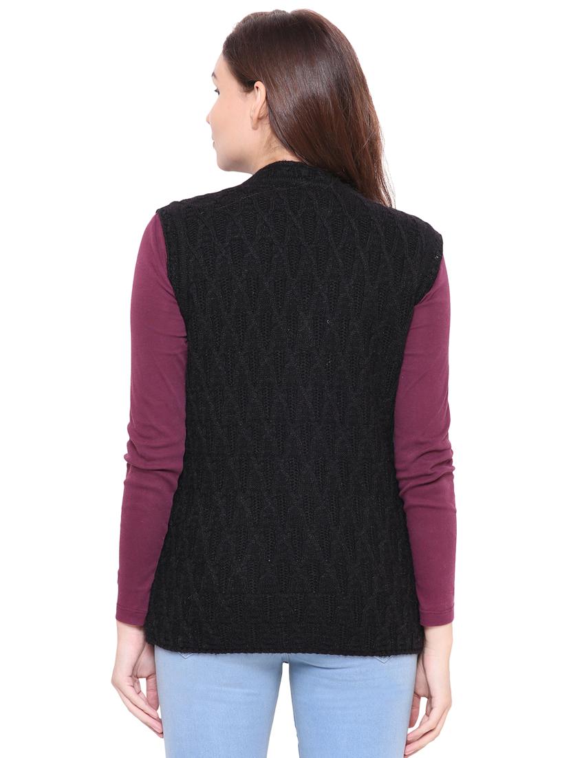 cable knit sleeveless cardigan - 15607375 - Standard Image - 2