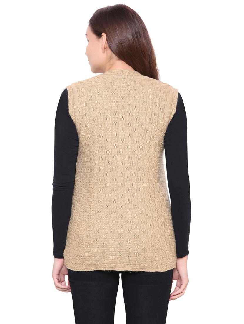 cable knit sleeveless cardigan - 15607377 - Standard Image - 2