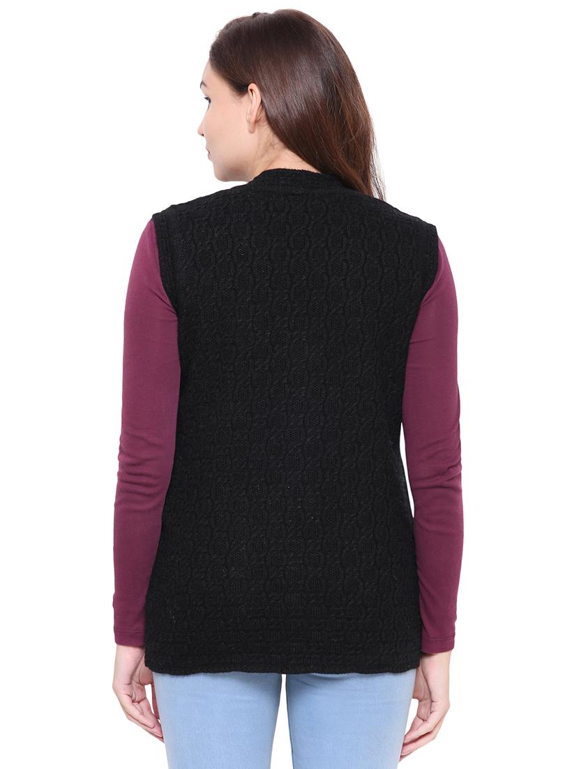 cable knit sleeveless cardigan - 15607380 - Standard Image - 2
