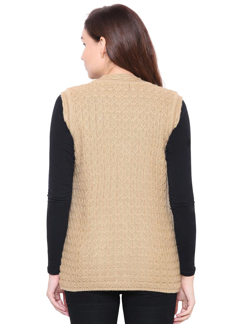 cable knit sleeveless cardigan - 15607384 - Standard Image - 2